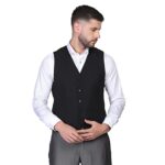 blackberrys Men's Formal V-Neck Slim Fit Waist Coat-NL-JQ-BRINO4