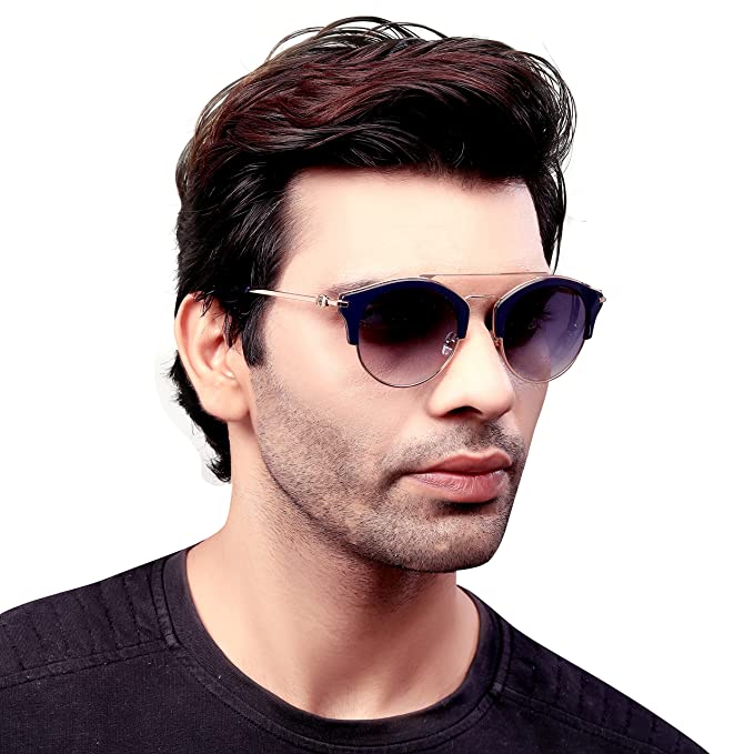 Tommy Hilfiger Gradient Round Unisex Sunglasses 9000 Blu/Gld C5 LC 49 S |49| Blue Colour Lens - Image 3